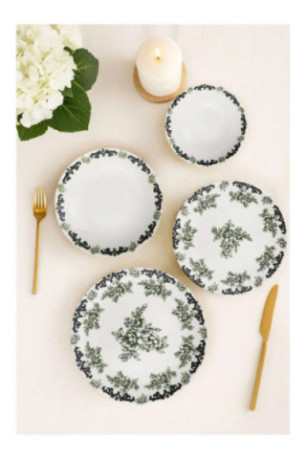 Service de table (24 pièces) - Kaki Menthe