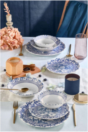 Service de table (24 pièces) - Bleu foncé