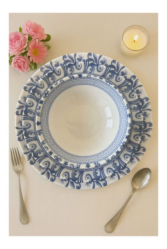 Service de table (24 pièces) - Bleu foncé