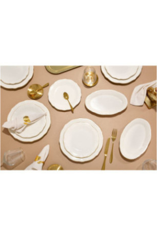 Service de table (18 pièces) - Or blanc