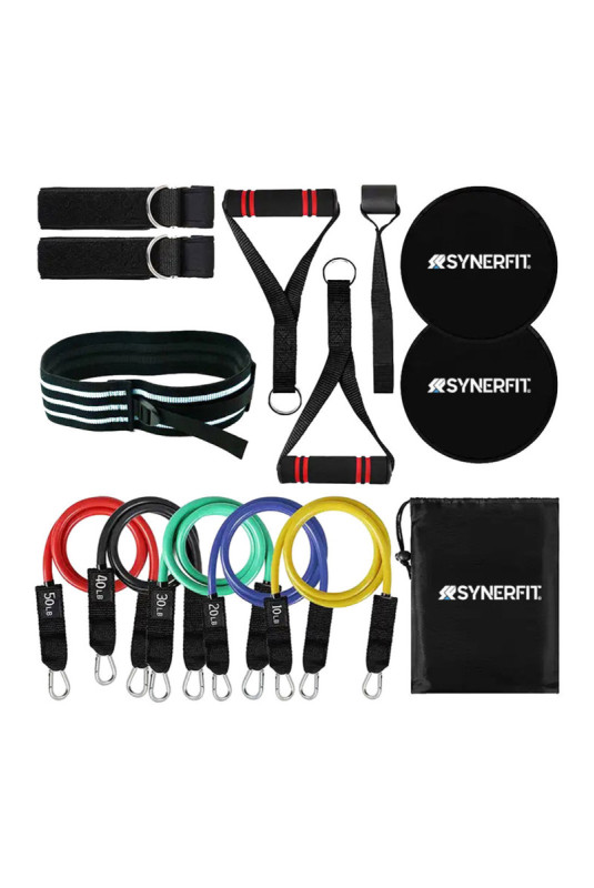 Kit de bandes et tubes de résistance élastiques 14 pièces