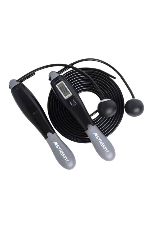 Corde à sauter avec compteur numérique Noir