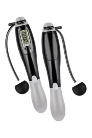 Corde à sauter SYNERFIT avec compteur numérique - Noir