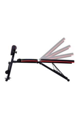Banc de Musculation SYNERFIT Inclinable Réglable. multifonctions - noir/rouge