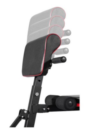Banc de Musculation SYNERFIT Inclinable Réglable. multifonctions - noir/rouge