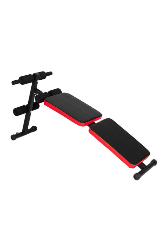 Banc de musculation pliable & multifonction Cobra - SYNERFIT - Noir/Rouge