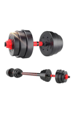 Haltere de Musculation SYNERFIT 2en1 - Reglable avec barre d'extension 20Kg