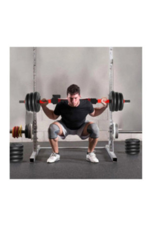 Haltere de Musculation SYNERFIT 2en1 - Reglable avec barre d'extension 20Kg