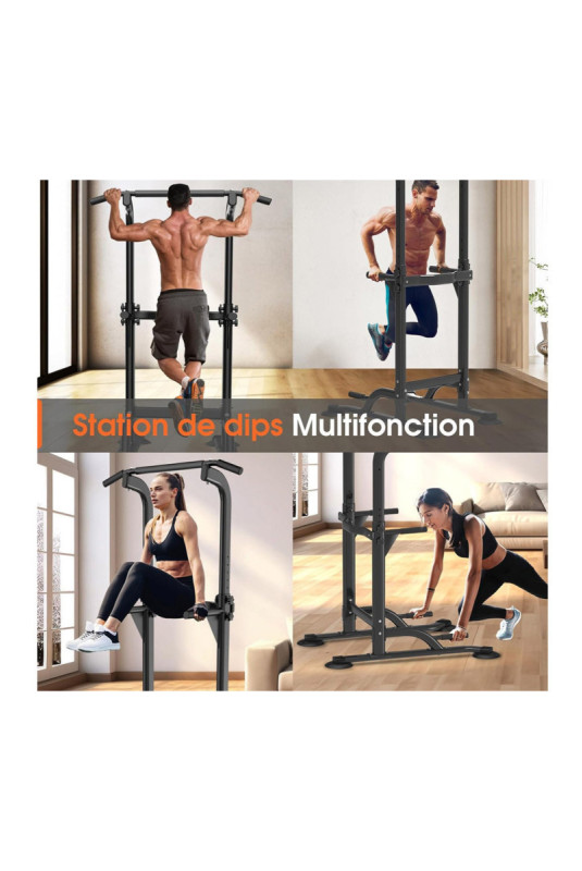 Station de musculation multifonction Noir et Rouge 97 x 90 x 230 cm