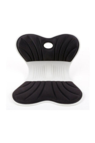 Coussin de siège ergonomique en L avec soutien lombaire Noir écru 42 x 31 x 36 cm