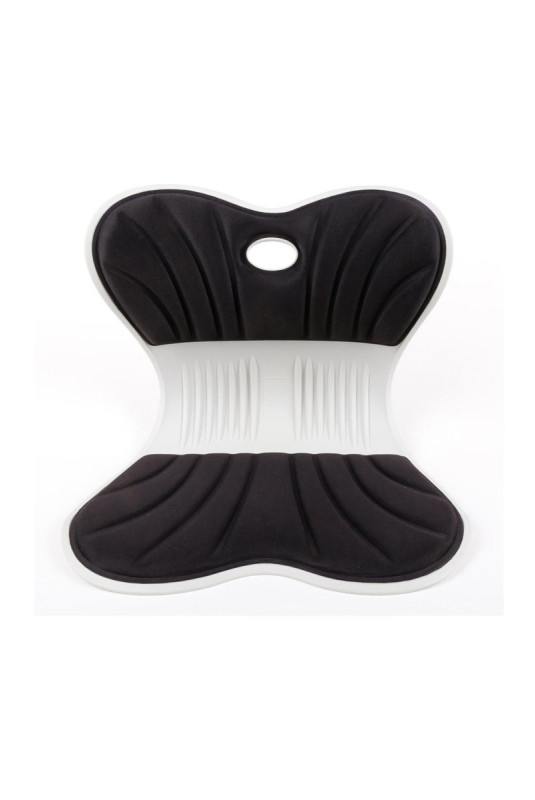Coussin de siège ergonomique en L avec soutien lombaire Noir écru 42 x 31 x 36 cm