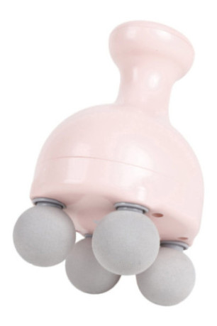 Mini masseur portatif vibrant 4 têtes 6 intensités Poudre