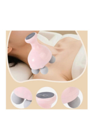 Mini masseur portatif vibrant 4 têtes 6 intensités Poudre