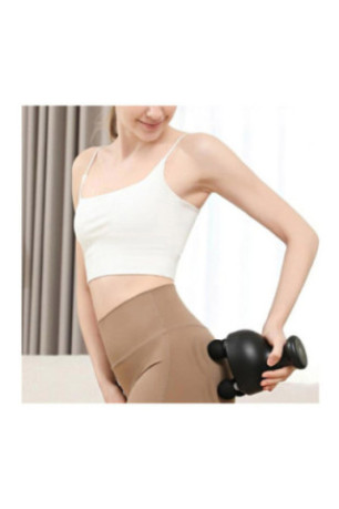 Mini masseur portatif vibrant 4 têtes 6 intensités Poudre
