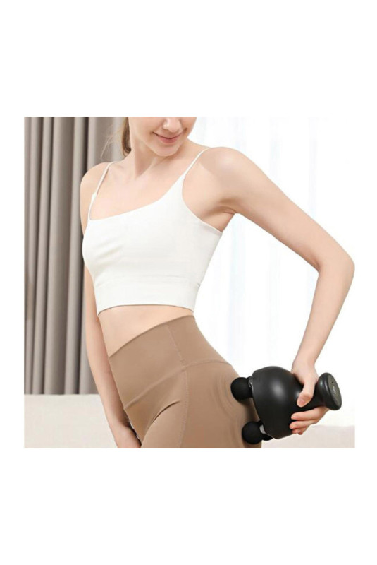 Mini masseur portatif vibrant 4 têtes 6 intensités Poudre