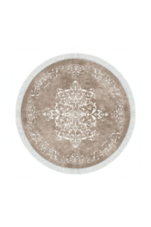 Tapis 160x160cm - Beige Blanc
