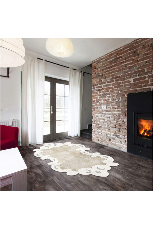 Tapis de couloir 80x150cm - Crème
