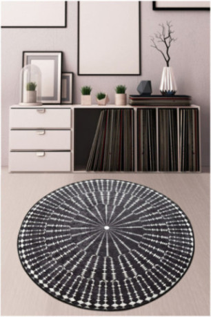 Tapis 100cm - Noir et blanc