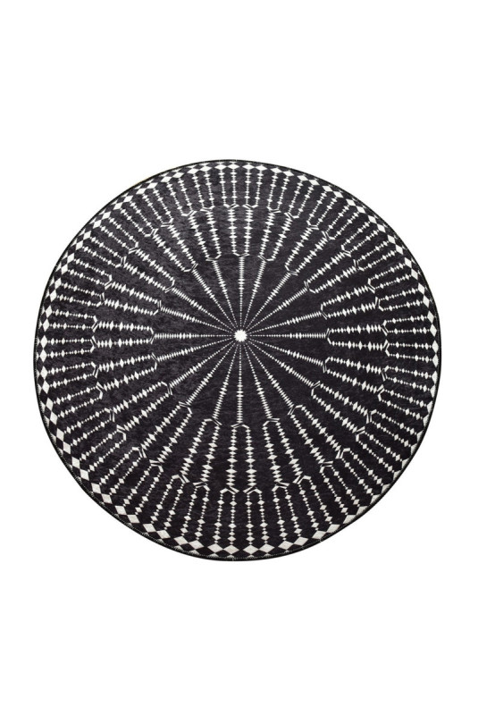 Tapis 100cm - Noir et blanc