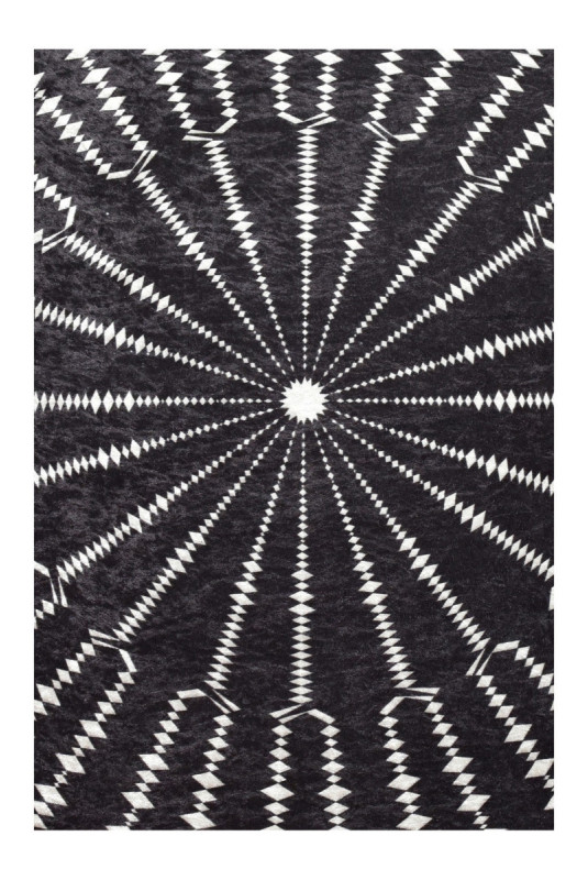 Tapis 100cm - Noir et blanc