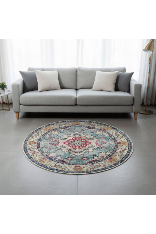 Tapis 120x120cm - Turquoise