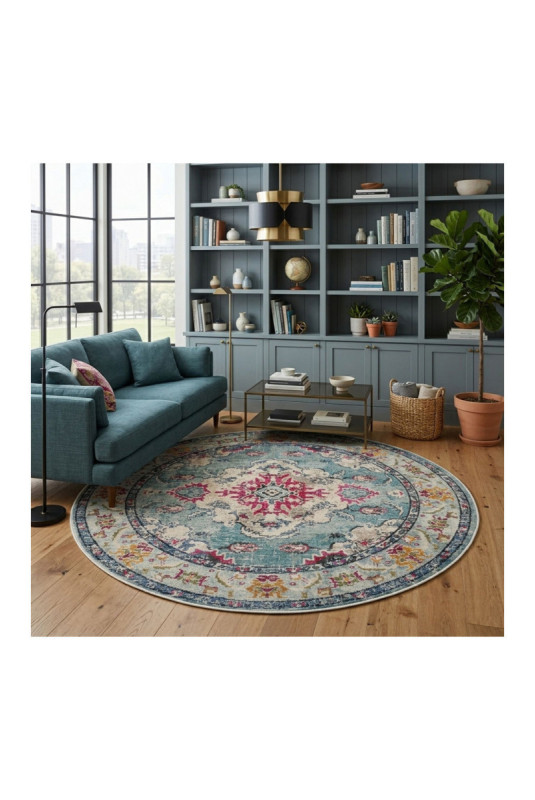 Tapis 120x120cm - Turquoise