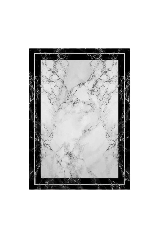 Tapis 50x80cm - Blanc Gris Noir