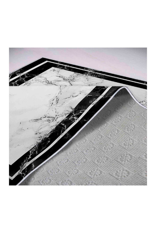 Tapis 50x80cm - Blanc Gris Noir