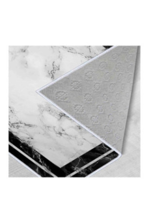 Tapis 50x80cm - Blanc Gris Noir