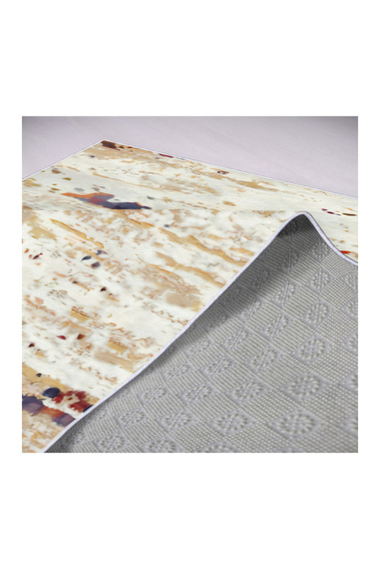 Tapis 40x60cm - Crème Beige Bordeaux Rouge Bleu Brun