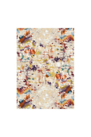 Tapis 40x60cm - Beige Jaune Bleu Rouge Brun
