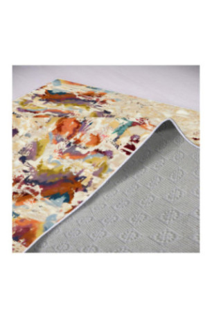 Tapis 40x60cm - Beige Jaune Bleu Rouge Brun