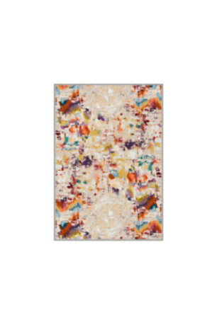 Tapis 40x60cm - Beige Jaune Bleu Rouge Brun