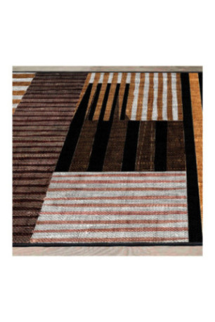 Tapis 50x80cm - Blanc Orange Marron Noir