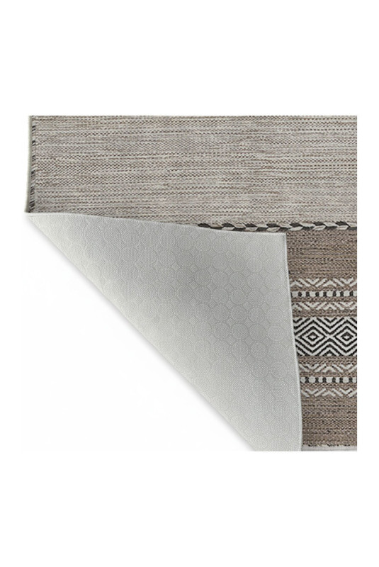 Tapis 50x80cm - Beige. marron. noir