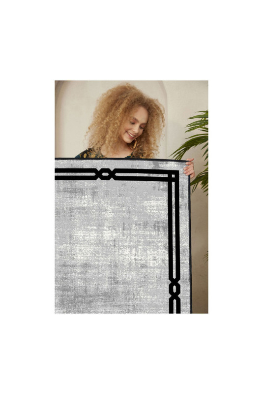 Tapis 80x150cm - Gris Noir