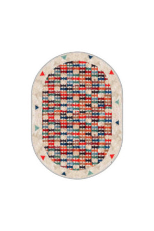 Tapis 80x150cm - Beige Vert Rouge Noir