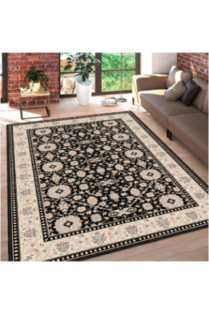 Tapis 80x150cm - Crème Camel Gris Noir