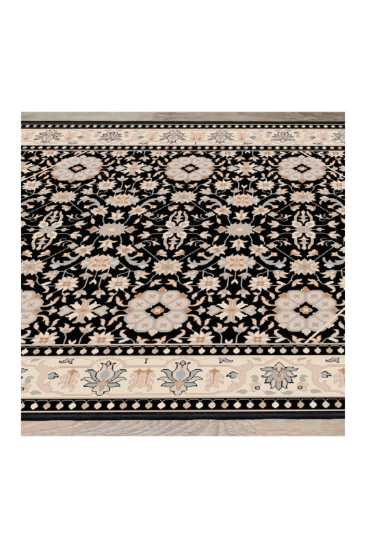 Tapis 80x150cm - Crème Camel Gris Noir