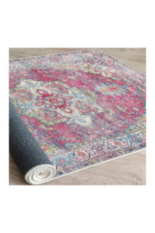 Tapis 80x150cm - Carrelage blanc rouge vert bleu