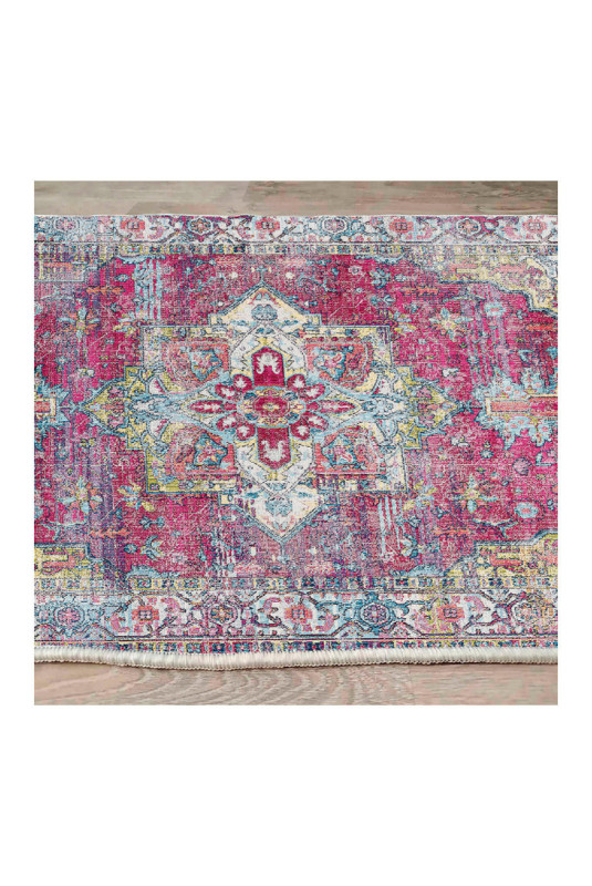 Tapis 80x150cm - Carrelage blanc rouge vert bleu
