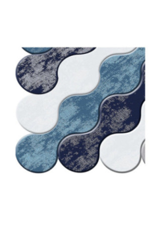 Tapis 100x200cm - Bleu clair turquoise lilas bleu marine