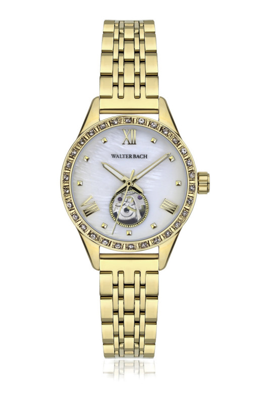 Montre Automatique Femme - Gold/Gold/White Mother Of Pearl