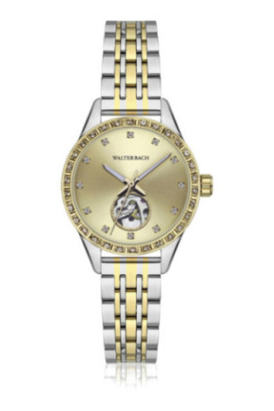 Montre Automatique Femme - Gold/2 tones: silver + gold/Gold sunray