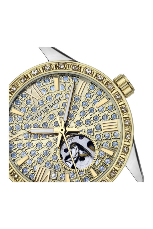 Montre Automatique Femme - Gold/2 tones: silver + gold/Gold sunray