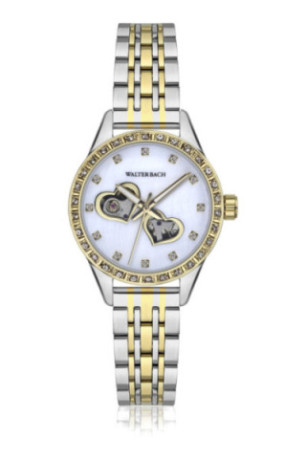 Montre Automatique Femme - Silver/2 tones: silver + gold/White Mother Of Pearl