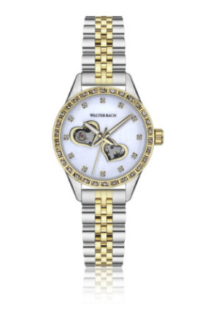 Montre Automatique Femme - Silver/2 tones: silver + gold/White Mother Of Pearl
