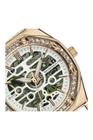 Montre Automatique Femme - Rose gold/2 tones: silver + rose gold/Sunray