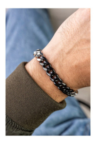 Bracelet - Silver and black