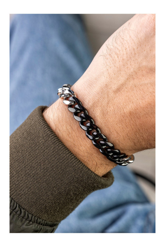 Bracelet - Silver and black